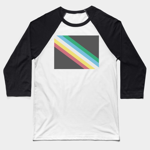 Disability Pride Flag - Image Only Baseball T-Shirt by dikleyt